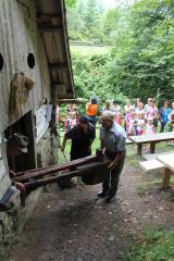 Mletje žita v Žagerskem mlinu